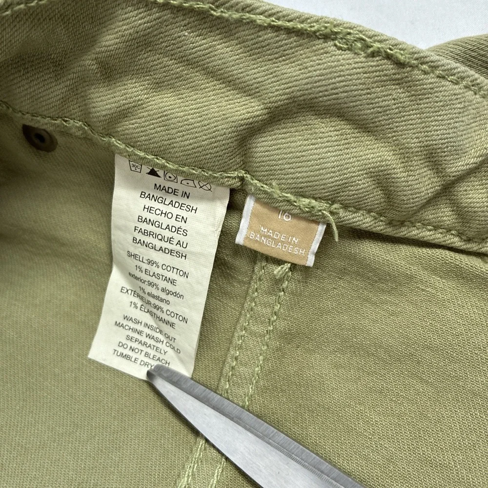 NWT Michael Kors Selma Straight Ankle Smoky Olive Pants Jeans Size 10 New (Read)